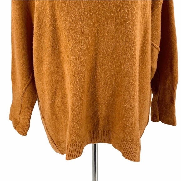 Free People Burnt Orange Mock Neck Drop Shoulder Sweater - Picture 4 of 11